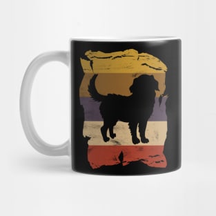 Bernese Mountain Dog Distressed Vintage Retro Silhouette Mug